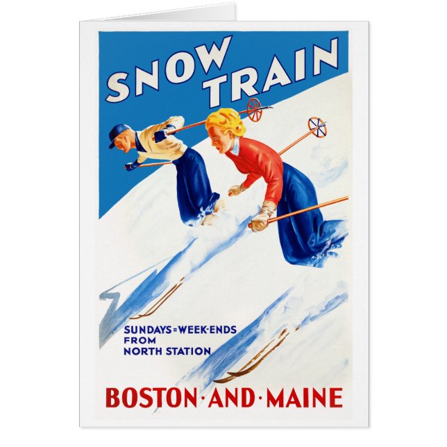 Boston Maine Vintage Travel Poster (Vorne)