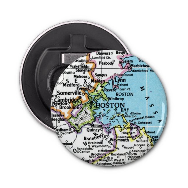Boston Map Bottle Opener Flaschenöffner (Vorderseite)