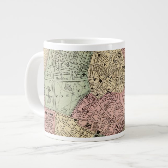 Boston Map by Mitchell Jumbo-Tasse (Vorderseite Links)