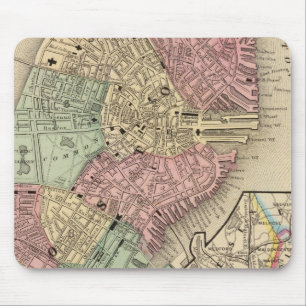Boston Map by Mitchell Mousepad
