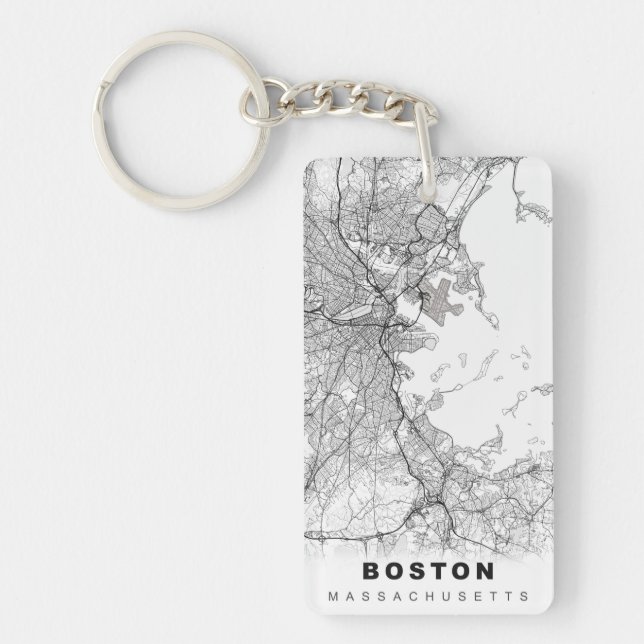 Boston Map Schlüsselanhänger (Vorderseite)
