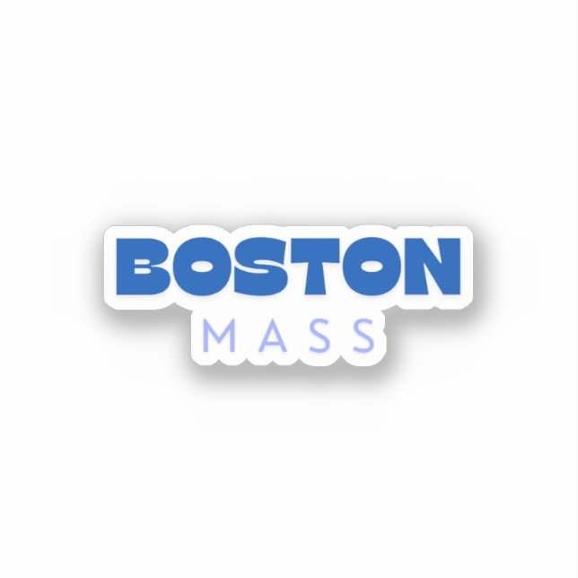Boston Mass Aufkleber (Vorderseite)