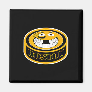 Boston Mass. Funny Kid Adult Puck Smile Face Gesch Magnet
