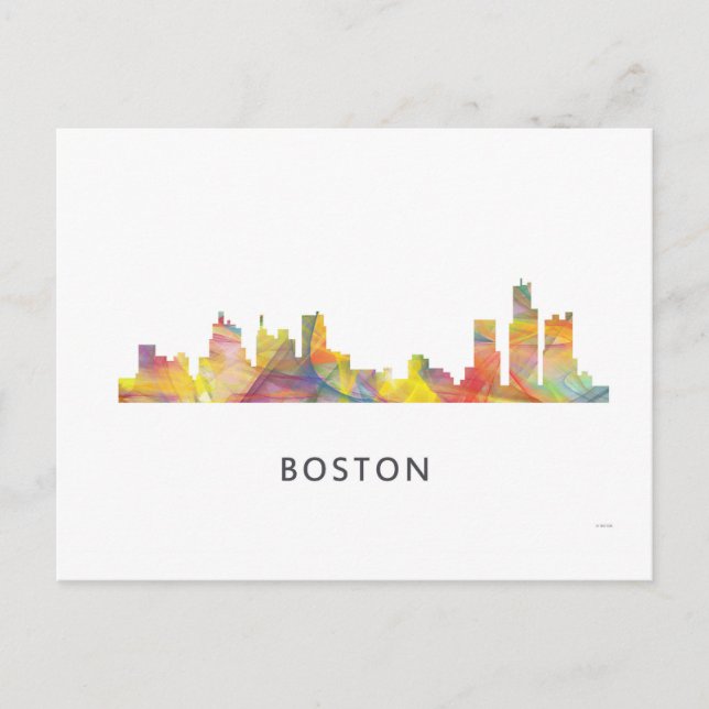 BOSTON MASS. SKYLINE WB1- POSTKARTE (Vorderseite)