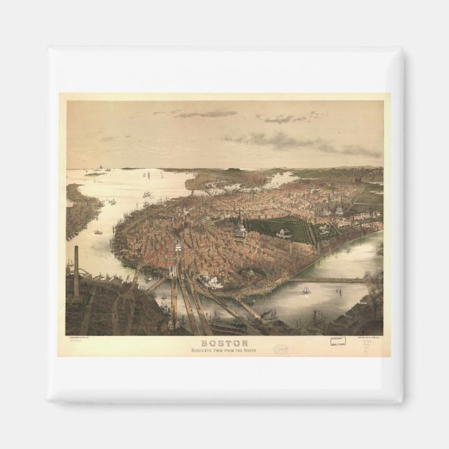 Boston, Massachusetts 1877 Magnet (Vorne)