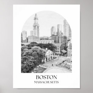 Boston Massachusetts Arch Foto Print Poster