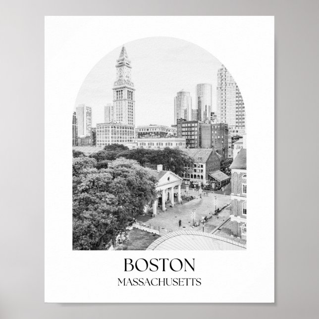 Boston Massachusetts Arch Foto Print Poster (Vorne)