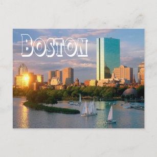 Boston, Massachusetts - Boston Hafen Post Card Postkarte