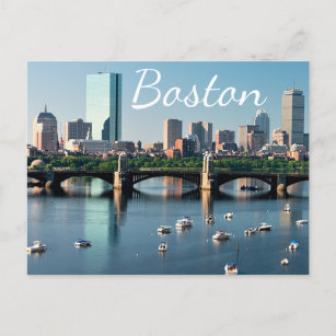 Boston, Massachusetts - Boston Hafen Post Card Postkarte