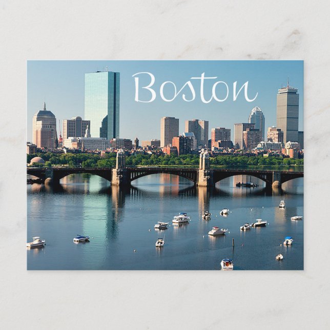Boston, Massachusetts - Boston Skyline Post Card Postkarte (Vorderseite)