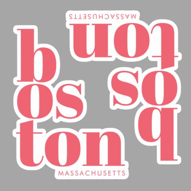 Boston Massachusetts Brand Marketing Aufkleber (Von Creator hochgeladen)