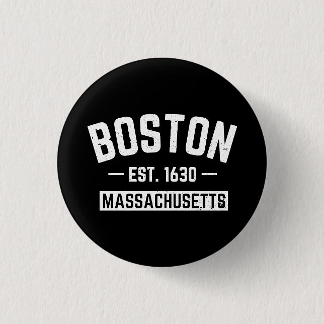 Boston Massachusetts Button (Vorderseite)