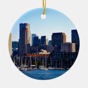 Boston Massachusetts Christmas Keepake Souvenir Keramik Ornament