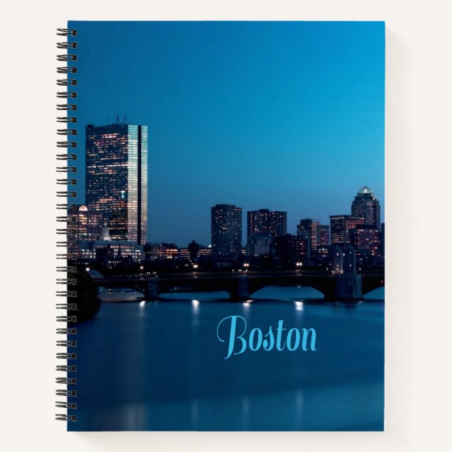 Boston Massachusetts City Skyline Notizbuch (Vorderseite)