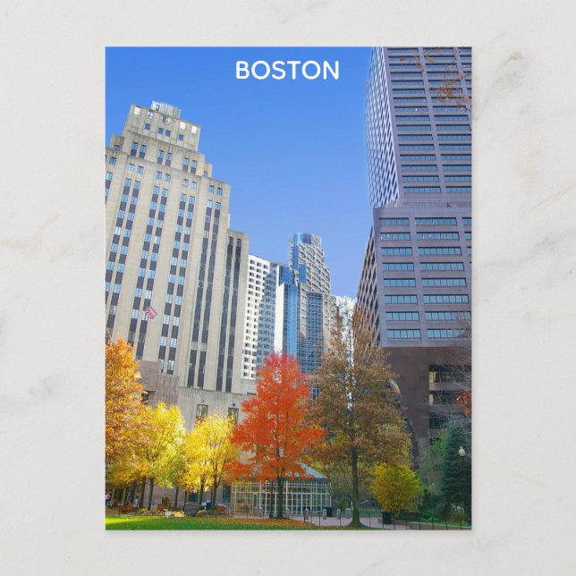 Boston Massachusetts City Skyline Travel Foto Postkarte (Vorderseite)