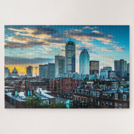 Boston Massachusetts City Skyline Travel Foto Puzzle