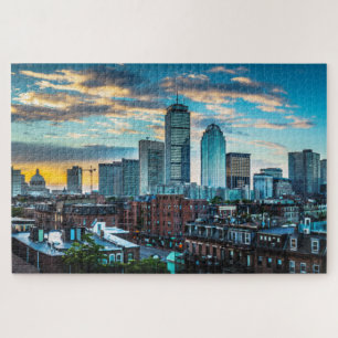 Boston Massachusetts City Skyline Travel Foto Puzzle