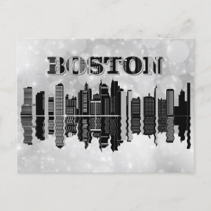 Boston Massachusetts City Skyline Travel Postkarte
