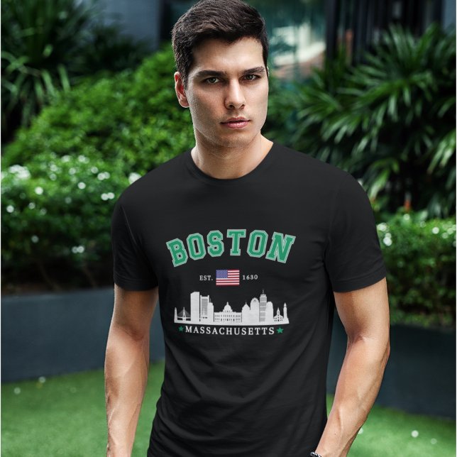 Boston Massachusetts Est. 1630 Funny Travel T-Shirt (Von Creator hochgeladen)
