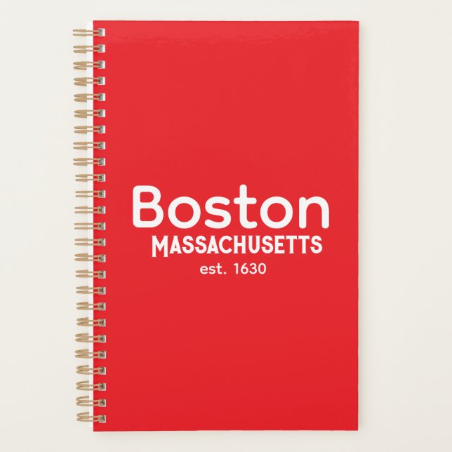 Boston, Massachusetts est. 1630 Planner  Planer (Vorderseite)