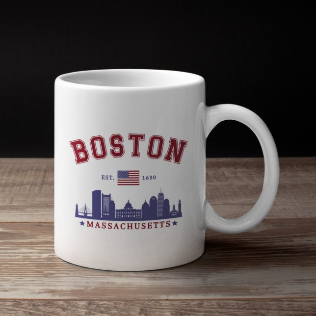 Boston Massachusetts Est. 1630 Travel Kaffeetasse (Von Creator hochgeladen)