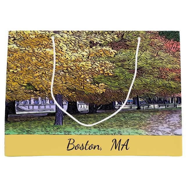 Boston, Massachusetts Fall Foliage Große Geschenktüte (Vorderseite)