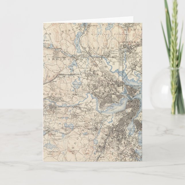 Boston, Massachusetts Feiertagskarte (Vorderseite)