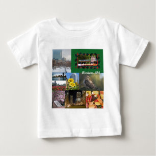 Boston, Massachusetts Foto Collage Baby T-shirt