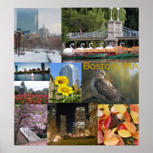 Boston, Massachusetts FotoCollage Poster