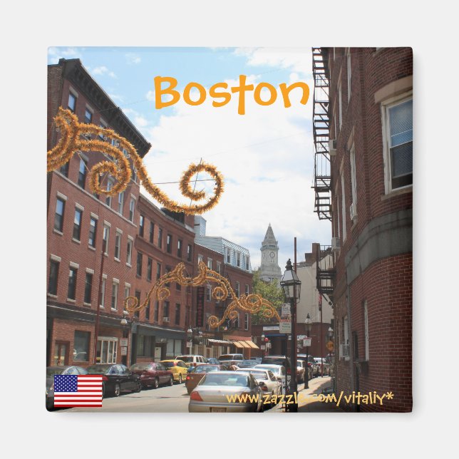 Boston Massachusetts Fotomagnet Magnet (Vorne)