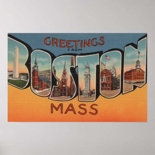 Boston, Massachusetts (Gebäude) Poster (Vorne)