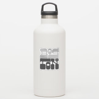 Boston Massachusetts Gray Bubble Letter Aufkleber