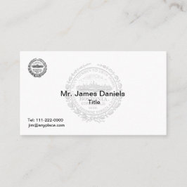 Boston Massachusetts Great Siegel Visitenkarte