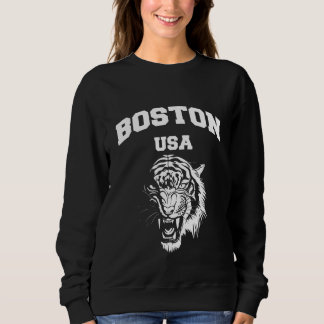 Boston Massachusetts Illustration mit Wild Graphi Sweatshirt