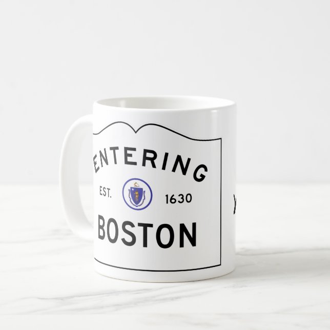 Boston Massachusetts - Kaffee-Tasse - Kaffeetasse (Vorderseite Links)