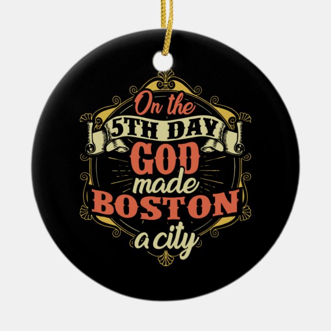 Boston Massachusetts Keramik Ornament (Vorne)
