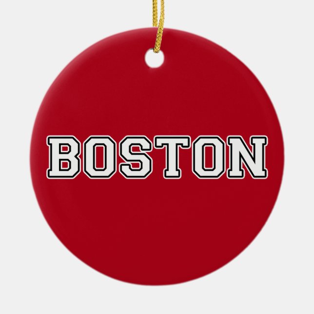 Boston Massachusetts Keramik Ornament (Vorne)