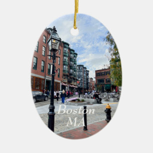 Boston Massachusetts Keramik Ornament