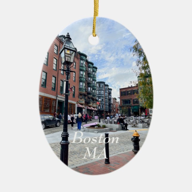 Boston Massachusetts Keramik Ornament (Vorne)