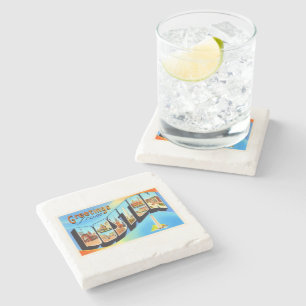 Boston Massachusetts MA Vintage Reise Souvenir Steinuntersetzer