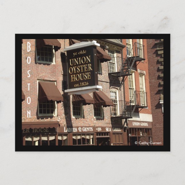 Boston, Massachusetts Postkarte (Vorderseite)