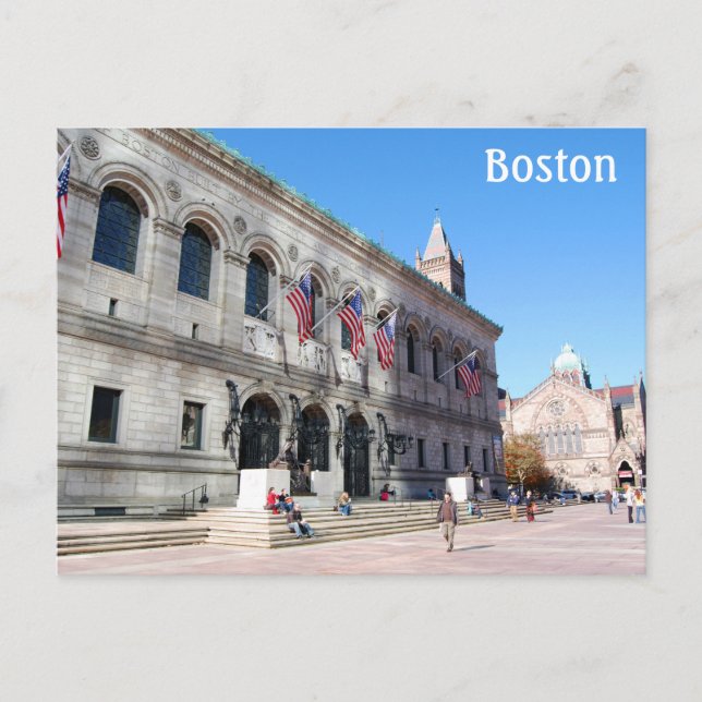 Boston Massachusetts Postkarte (Vorderseite)