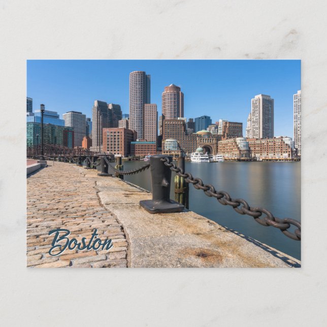 Boston Massachusetts Postkarte (Vorderseite)