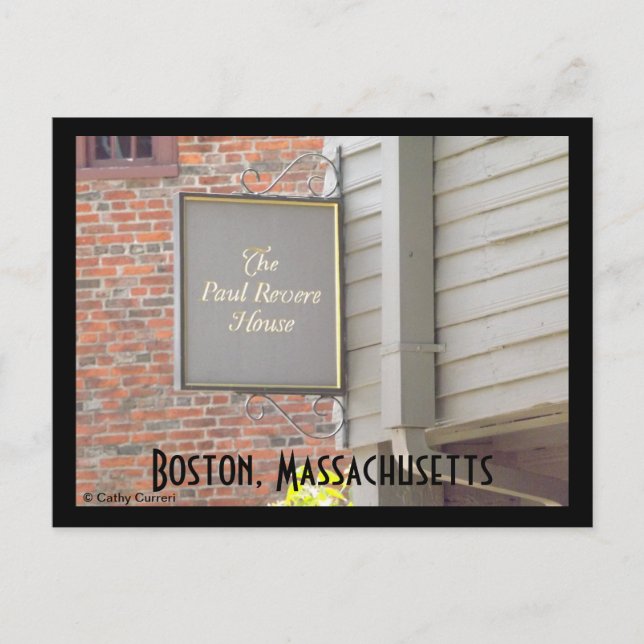 Boston, Massachusetts Postkarte (Vorderseite)