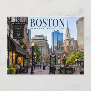 Boston, Massachusetts Postkarte