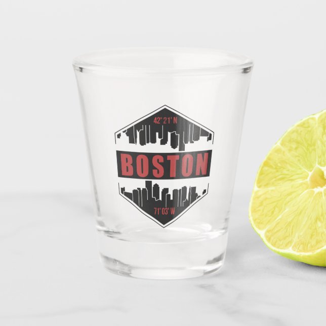 Boston Massachusetts Schnapsglas (Vorderseite)