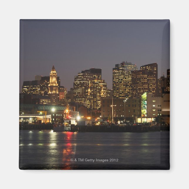 Boston, Massachusetts, Skyline 4 Magnet (Vorne)