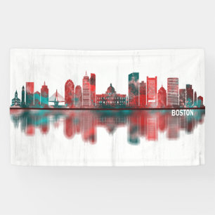 Boston Massachusetts Skyline Banner