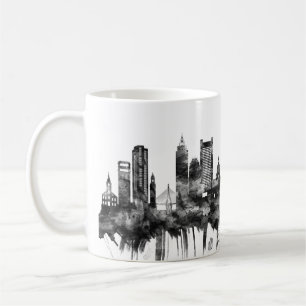Boston Massachusetts Skyline BW Kaffeetasse