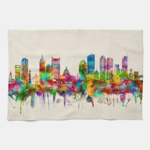 Boston Massachusetts Skyline Geschirrtuch